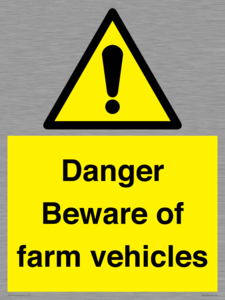WV12104: Danger Beware of farm vehicles