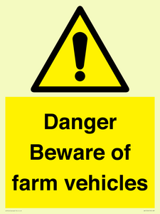 WV12104: Danger Beware of farm vehicles