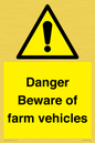 WV12104: Danger Beware of farm vehicles