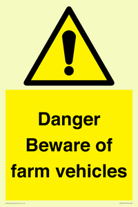 WV12104: Danger Beware of farm vehicles