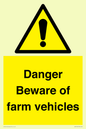 WV12104: Danger Beware of farm vehicles