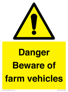 WV12104: Danger Beware of farm vehicles