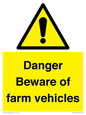 WV12104: Danger Beware of farm vehicles