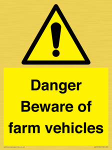 WV12104: Danger Beware of farm vehicles