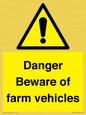 WV12104: Danger Beware of farm vehicles