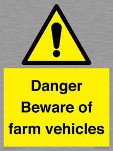 WV12104: Danger Beware of farm vehicles
