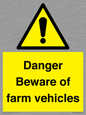 WV12104: Danger Beware of farm vehicles