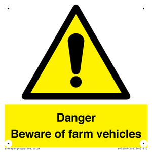 WV12104: Danger Beware of farm vehicles