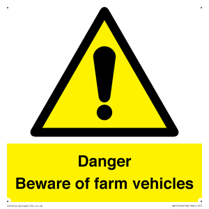 WV12104: Danger Beware of farm vehicles