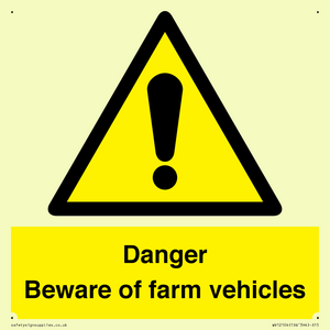 WV12104: Danger Beware of farm vehicles