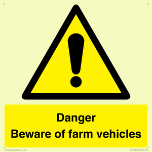 WV12104: Danger Beware of farm vehicles