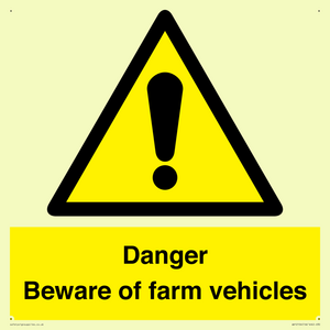 WV12104: Danger Beware of farm vehicles