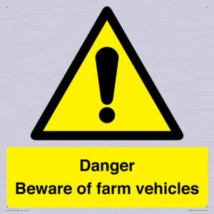 WV12104: Danger Beware of farm vehicles