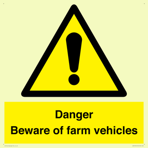 WV12104: Danger Beware of farm vehicles