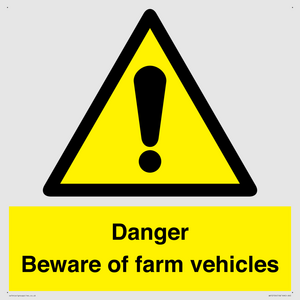 WV12104: Danger Beware of farm vehicles