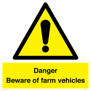 WV12104: Danger Beware of farm vehicles