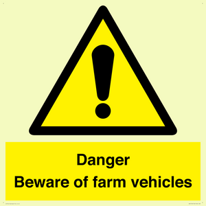 WV12104: Danger Beware of farm vehicles