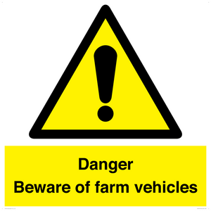 WV12104: Danger Beware of farm vehicles