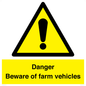WV12104: Danger Beware of farm vehicles
