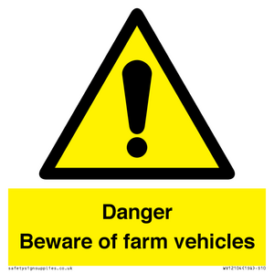WV12104: Danger Beware of farm vehicles