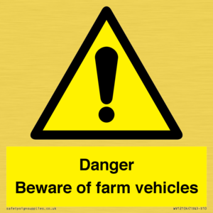 WV12104: Danger Beware of farm vehicles