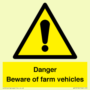 WV12104: Danger Beware of farm vehicles