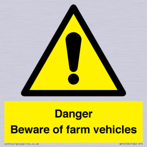 WV12104: Danger Beware of farm vehicles