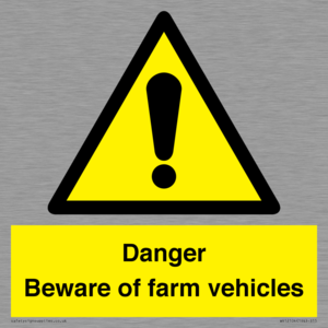 WV12104: Danger Beware of farm vehicles