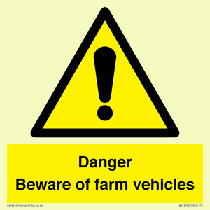 WV12104: Danger Beware of farm vehicles