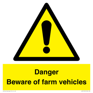 WV12104: Danger Beware of farm vehicles