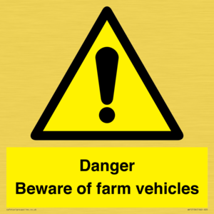 WV12104: Danger Beware of farm vehicles