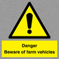 WV12104: Danger Beware of farm vehicles