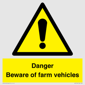 WV12104: Danger Beware of farm vehicles