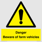 WV12104: Danger Beware of farm vehicles