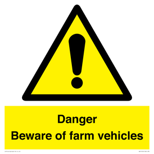 WV12104: Danger Beware of farm vehicles