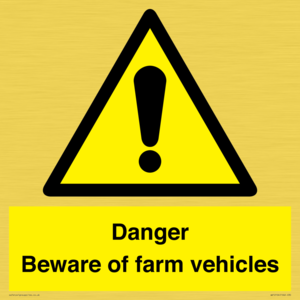 WV12104: Danger Beware of farm vehicles
