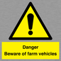 WV12104: Danger Beware of farm vehicles