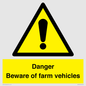 WV12104: Danger Beware of farm vehicles