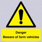 WV12104: Danger Beware of farm vehicles