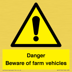 WV12104: Danger Beware of farm vehicles