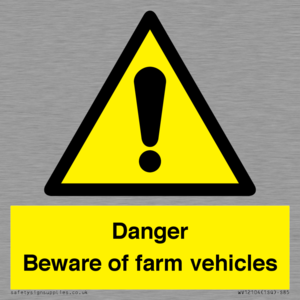WV12104: Danger Beware of farm vehicles