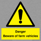WV12104: Danger Beware of farm vehicles