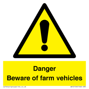WV12104: Danger Beware of farm vehicles