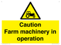 WV12112: Caution Farm machinery in operation