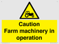 WV12112: Caution Farm machinery in operation