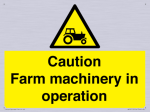 WV12112: Caution Farm machinery in operation