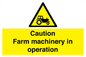 WV12112: Caution Farm machinery in operation