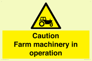 WV12112: Caution Farm machinery in operation