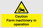 WV12112: Caution Farm machinery in operation