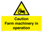 WV12112: Caution Farm machinery in operation